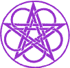 The pentacle symbolizes the five elements of Earth, Air, Fire, Water, and Spirit.